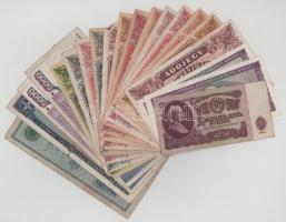 Vegyes: 14db magyar bankjegy (főleg Adópengő) + 6db külföldi bankjegy T:F,VG