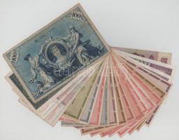 Vegyes: 14db magyar bankjegy (főleg Adópengő) + 6db külföldi bankjegy T:F,VG