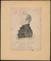 1827 Ferdinand von Lütgendorf-Leinburg (1785-1858): Adamich András (1766-1828), Fiume országgyűlési követének portréja. Rézmetszet, papír, jelzett a metszeten, papírlapra ragasztva, 14,5x10,5 cm