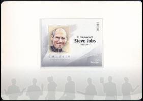 2011 Steve Jobs emlékív a Magyar Posta ajándékfüzetében