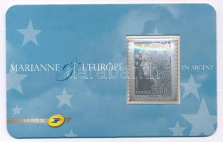 Franciaország 2006. "Marianne l"Europe en argent" 5E névértékű Ag bélyegveret blisterben T:UNC halvány patina