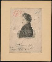 1827 Ferdinand von Lütgendorf-Leinburg (1785-1858): Szerencsy István (1793-1850) királyi személynök portréja. Rézmetszet, papír, jelzett a metszeten, papírlapra ragasztva, 15x11 cm