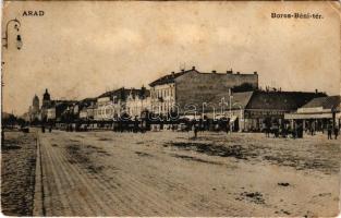 Arad, Boros Béni tér, Pollák József, Nadler Lajos üzlete, sóáruda / square, shops, salt store (fl)
