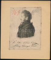 1827 Ferdinand von Lütgendorf-Leinburg (1785-1858): kisjókai Takács Gáspár (1786-1831), Pozsony vármegye országgyűlési követe, alispán portréja. Rézmetszet, papír, jelzett a metszeten, papírlapra ragasztva, 15x11 cm