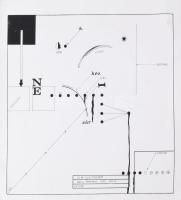 Fenyvesi Tóth Árpád (1950-2014): USA történet, 1977. Szitanyomat, papír, jelzett, számozott (14/50). Törésnyomokkal. Lapszéli folttal. 30x30 cm.