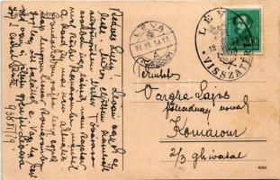 1938 Léva, Levice; Városi nagyszálloda és kávéház, piac / hotel and café, market + "1938 Léva v...