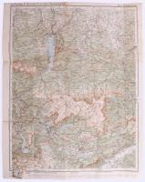 cca 1920-1930 Salzkammergut kirándulótérképe (keleti és nyugati rész), 2 db térkép, Freytag &amp...