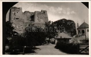 1938 Léva, Levice; Léva ősi vára a csehek kivonulása után "Magyarok! Látogassátok meg felszabadult testvéreiteket!" bevonulás / castle after the withdrawal of the Czechs, entry of the Hungarian troops + "1938 Léva visszatért" So. Stpl. (EK)