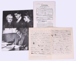 Ady Endrével kapcsolatos nyomtatvány tétel, közte újság, bérletének másolata, múzeumi fotómásolatok