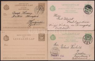 1900-1909 4 db díjjegyes levelezőlap, az egyik használatlan