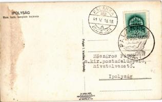 Ipolyság, Sahy; Római katolikus templom bejárata. Polgár I. kiadása / Catholic church, main entrance...