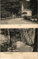 Tomest, Tamásd, Tomesti; Üveggyár, kápolna, Béga részlet / glass factory, chapel, riverside (felületi sérülés / surface damage)