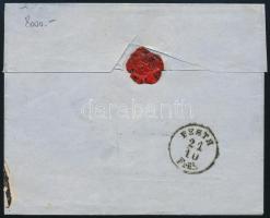 ~1855 9kr MP III.b 2x típ. világoskék, levélen "ESSEGG" - "PESTH / Früh"