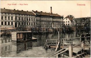 1908 Temesvár, Timisoara; Gyárváros, Bega-részlet. A Koronaherceg tőzsde kiadása / industrial district, river, bridge (EB)