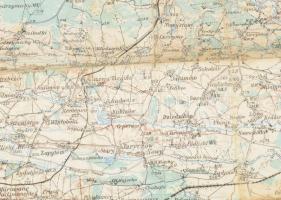 cca 1915 Lemberg (Lviv, Lwów) környékének katonai térképe, 1 : 200.000, K. u. k. Militärgeographisch...