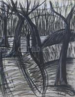 Dési Huber jelzéssel: Táj. Pasztell, papír. Üvegezett fakeretben. 49,5x37 cm