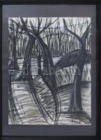 Dési Huber jelzéssel: Táj. Pasztell, papír. Üvegezett fakeretben. 49,5x37 cm