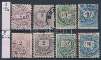 1881 2 db sor II. lemez, színváltozattal és kétféle fogazattal (26.320)