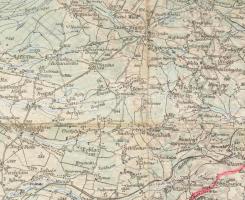 cca 1910 4 db Lengyelország különböző részeit ábrázoló térkép, változó állapotban, körbevágva, egyen...