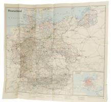 1939 Németország térképe, kisebb sérülésekkel, 52x56 cm
