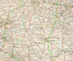 1939 Németország térképe, kisebb sérülésekkel, 52x56 cm