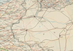 1939 Németország térképe, kisebb sérülésekkel, 52x56 cm