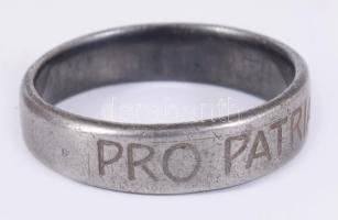 1914. "Pro Patria (A Hazáért)" Fe gyűrű, m: 60