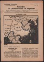 1943 Nachrichten des Oberkommandos der Wehrmacht Nr. 881, a Wehrmacht főparancsnokságának hírei, német nyelven, kis sérülésekkel, foltokkal, 4 p.