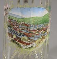 cca 1900 Resicabánya fedeles emlékkorsó, m: 23,5 cm