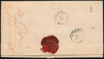 1856 3kr vörös HP I.a2, 1x típ. "(OEDENBUR)G" - "KÖRMEND" - "VASVÁR"