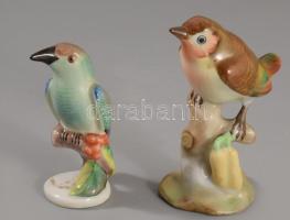 Herendi 2 darab madár figura, jelzett, hibátlan, m: 7,5-9 cm