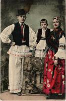 1916 Slavonska narodna nosnja / Horvát népviselet / Croatian folklore (EK)