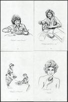 Bánsági András (1914-1993): Kenyér a képzőművészetben. 15 db Szitanyomat, papír, jelzett, 14x21 cm K...