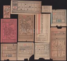 10 db vegyes közlekedési jegy