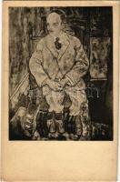 Bildnis G. A. 1918 (Ölgemälde) Verlag der Buchhandlung Richard Lányi. Lichtdruck v. Max Jaffé, Wien s: Egon Schiele (EK)