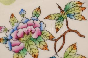 Herendi Viktória mintás tálka, jelzett, kopással, 8,5x7 cm