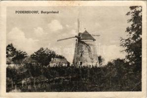 Pátfalu, Podersdorf am See; szélmalom / windmill (fa)