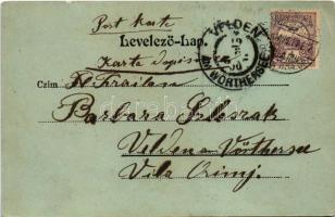 1900 Eszék, Essegg, Osijek; látkép este holdfényben / Totalansicht / general view at night in moonli...