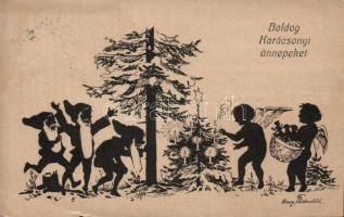 Christmas dwarfs silhouette (EB)