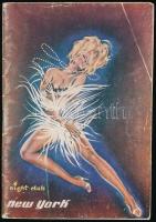 ca 1950 Barcelona New York night klub, varieté képes füzet. 56 oldalas