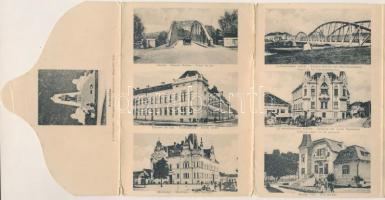 1916 Karánsebes, Caransebes; leporello képeslapfüzet 5 lappal, rajta 16 kis képpel, közte csapatkórh...