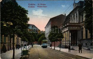1916 Kraków, Krakau, Krakkó; Ul. Wolska / Wolska-Gasse / street view, tram (EK)