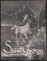 1934 Szent György Képes Sportlap X. évf. 22-23. száma, 1934. nov. 25., dec. 10. Kopott borítókkal, foltos, szakadt lapokkal, 383-394,399-410 p.