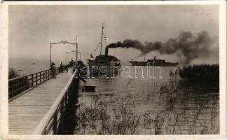 1939 Balatonkenese, Hajókikötő, KELÉN gőzhajó (EK)