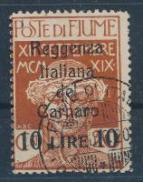 Fiume 1920 Katonai posta záróérték a hátoldalon vizsgálójellel, RRR! Mi 17 (Sassone 146, EUR 875.-) (Mi EUR 350.-)