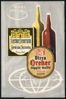 ca 1930 Dreher birra speciali - sör reklám nyomtatvány