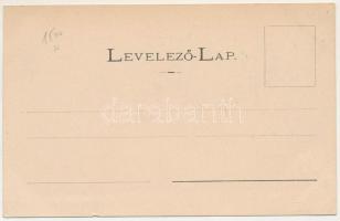 Tusnádfürdő, Baile Tusnad; Büdös-barlang, Präger-villa, Vörös-ház. Wlaszlovits Gusztáv kiadása / cav...