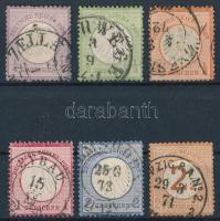 Deutsches Reich 1872 Forgalmi bélyeg Mi 1-5 + Mi 29 (Mi EUR 350.-)
