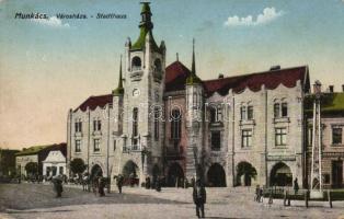 Munkács Town hall with the shop of Mór Rosner