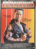 1989 Schwarzenegger, Commando, színes amerikai film, filmplakát, papír, Zalai Nyomda, feltekerve, lapszéli apró javított szakadással, 81×56 cm